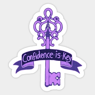 Confidence Is Key Purple Sticker